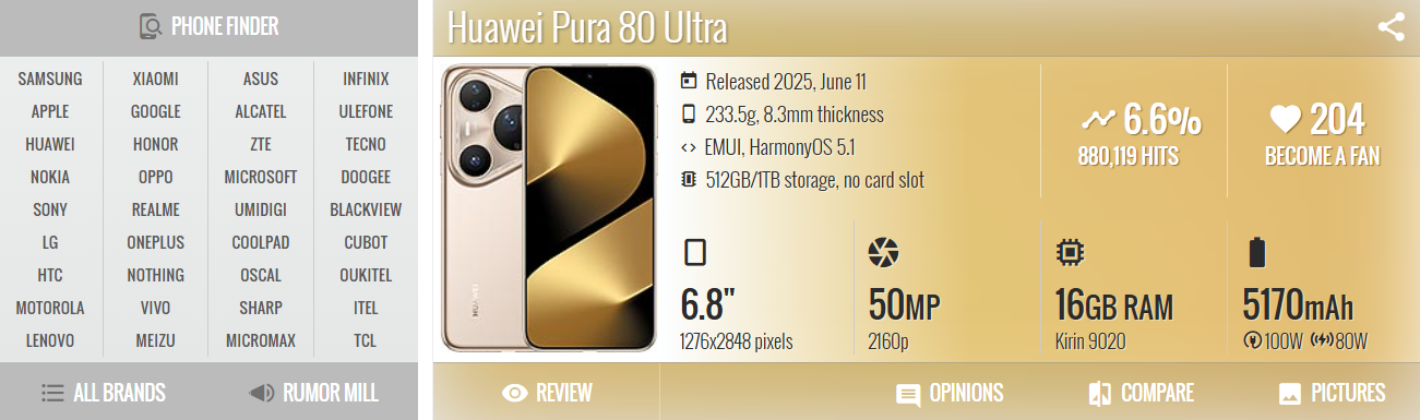 HUAWEI Pura 80 smartphone in Frosted Gold, White, and Black with quad-camera, LTPO OLED display, and premium design