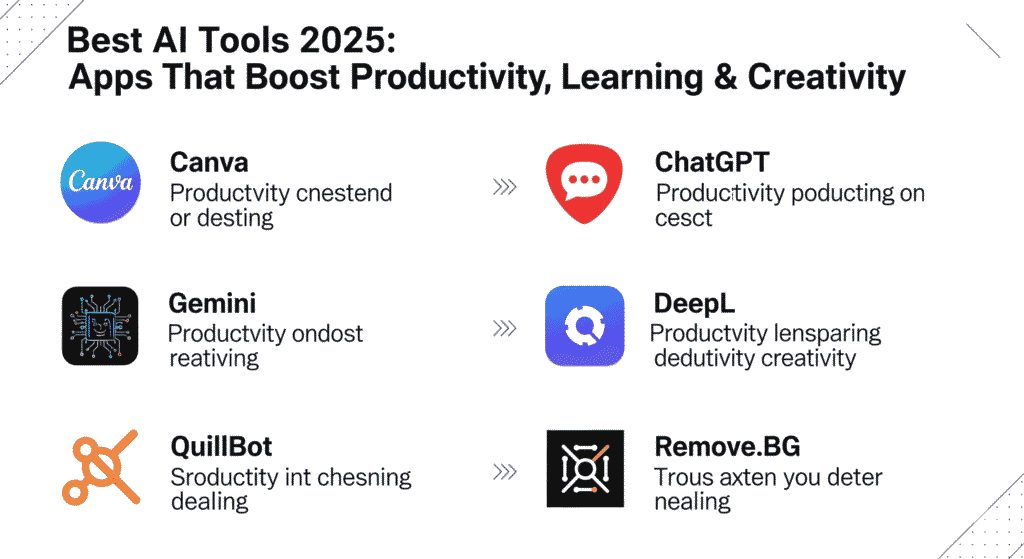 Best AI apps and tools in 2025 for productivity, business growth, study, and automation