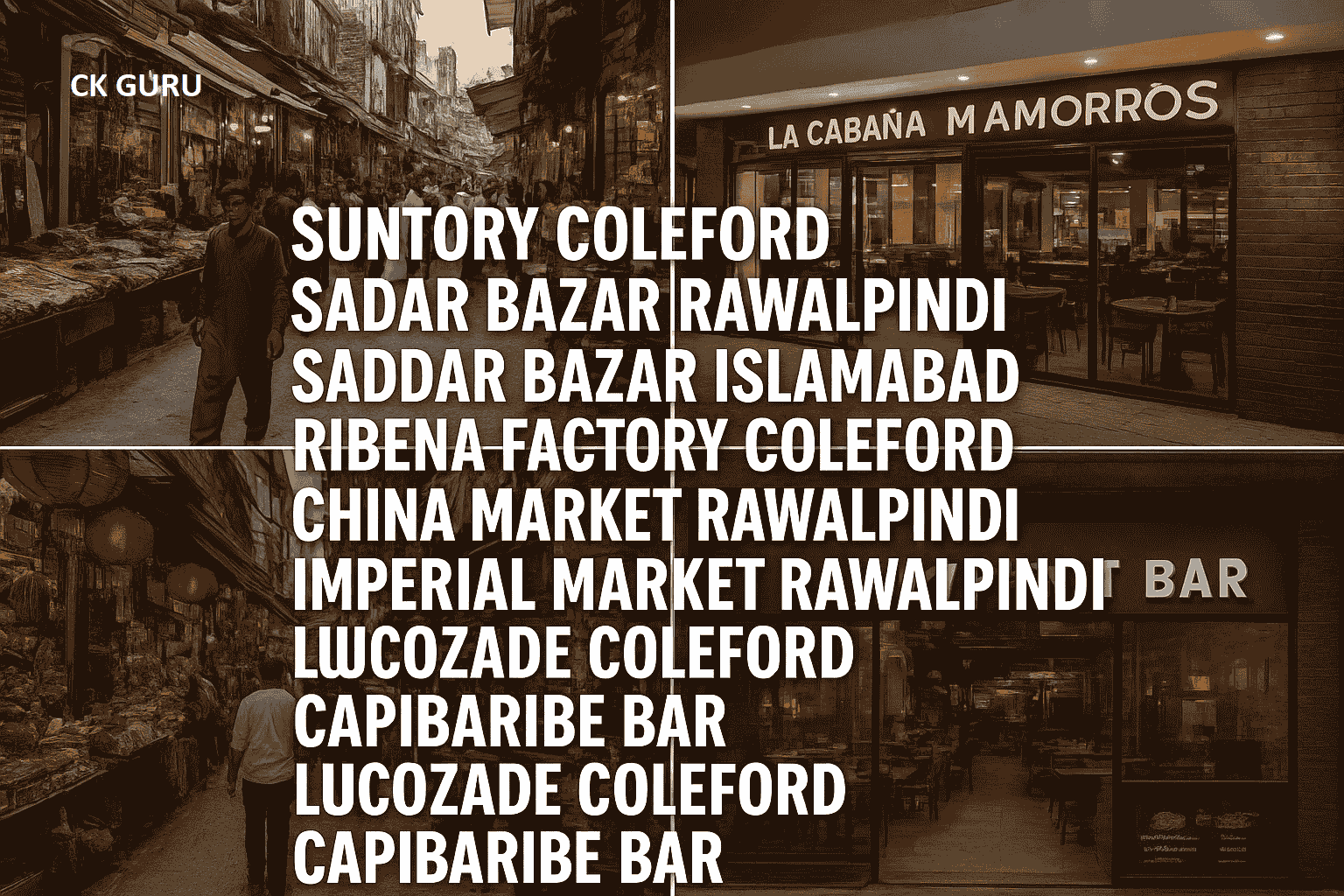 Sadar Bazar Rawalpindi, China Market, Imperial Market & Ribena Factory Coleford – Complete Shopping & Travel Guide