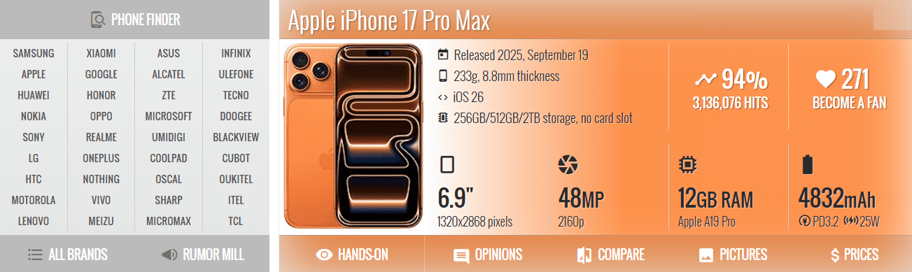 Apple iPhone 17 Pro Max – latest flagship smartphone with advanced camera, sleek titanium design, and cutting-edge performance.