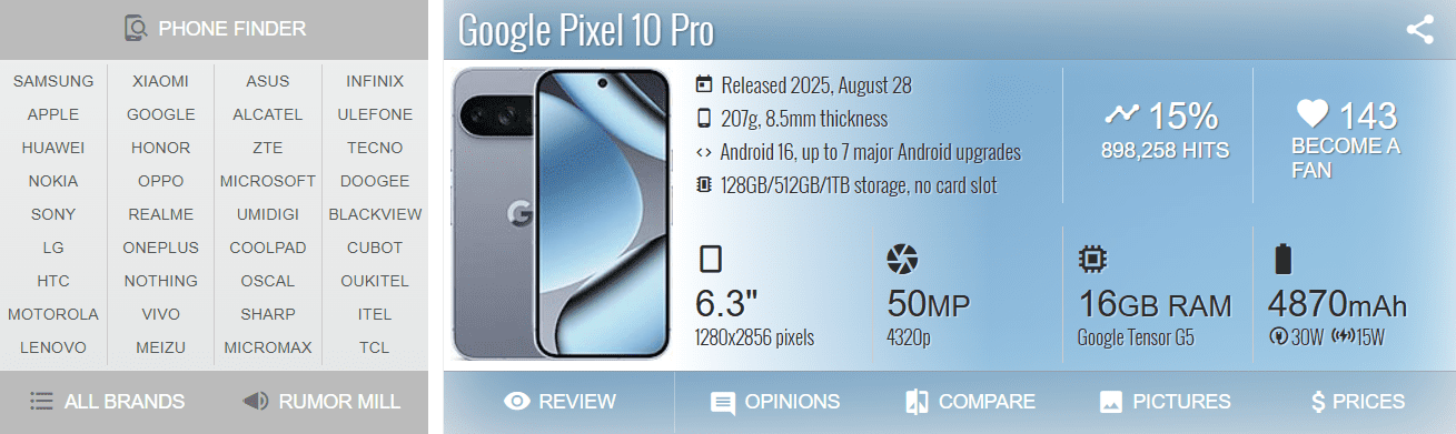 Google Pixel 10 Pro smartphone with advanced AI camera, sleek design, and ultra-clear display