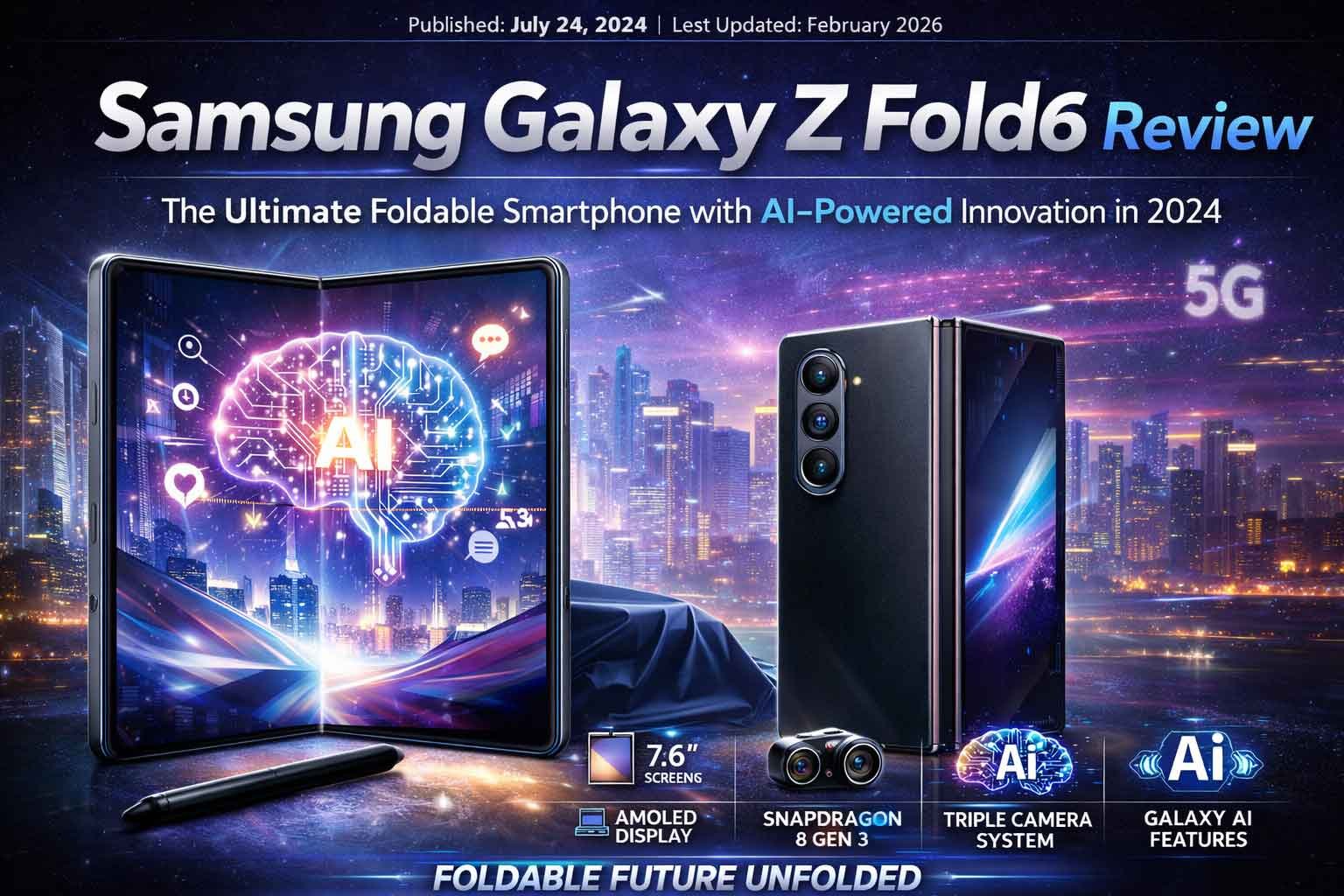 Samsung Galaxy Z Fold6 Review – AI-Powered Foldable Smartphone 2024