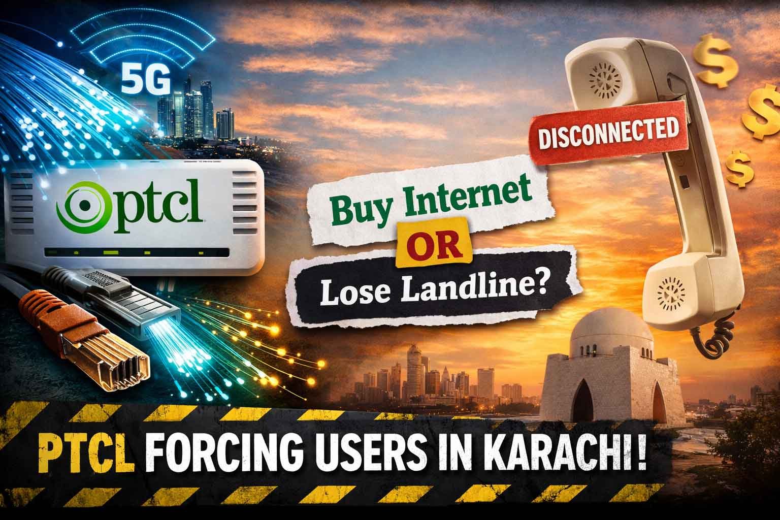 PTCL Fibre Internet Controversy in Karachi: Buy Internet or Lose Landline in 2026