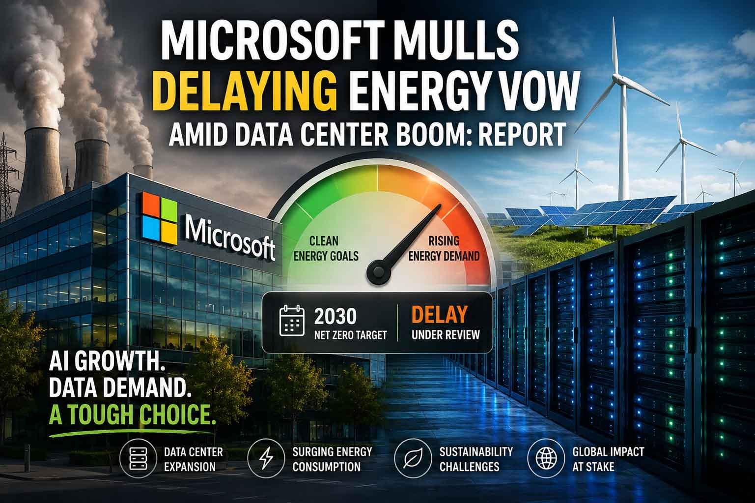 Microsoft Energy Pledge Delay: Data Center Boom Impact