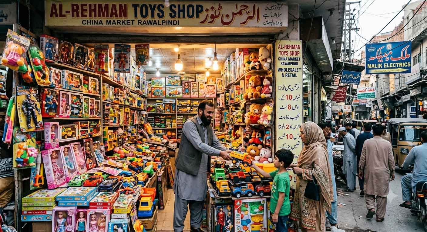 Location & How to Find ItChina Market is located on College Road, Naya Mohalla, Saddar, Rawalpindi, next to Urdu Bazar. It's easy to reach from almost anywhere in Rawalpindi or Islamabad By metro bus The market sits along the metro bus route, with Saddar metro station a short walk away — one of the most convenient ways to reach it if you're coming from Islamabad. By ride-hailing app Careem, InDrive, and Yango all serve the area reliably, and drop-off right at the market entrance is usually possible outside peak traffic hours. By car There's parking nearby, though the surrounding streets get congested during peak hours — parking on a side street off College Road is usually easier than trying to park directly outside the market. By local transport Wagons and rickshaws running along College Road and through Saddar also stop within walking distance. If you're coming from Islamabad, allow extra time during rush hour (roughly 5–7 PM), since College Road and the surrounding Saddar streets get heavily congested in the evening — exactly when the market is busiest.