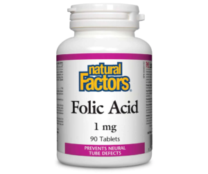 Natural Factors Folic Acid 1mg Tab 90's
